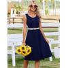 image:imageZeagoo Summer Dresses for Women Flowy Aline Casual Midi Tank Dress Beach Boho Vacation Sundresses Shift Dress with PocketsSolid Navy