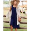 image:imageZeagoo Summer Dresses for Women Flowy Aline Casual Midi Tank Dress Beach Boho Vacation Sundresses Shift Dress with PocketsSolid Navy