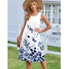 image:imageZeagoo Summer Dresses for Women Flowy Aline Casual Midi Tank Dress Beach Boho Vacation Sundresses Shift Dress with PocketsWhite Floral