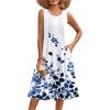 image:imageZeagoo Summer Dresses for Women Flowy Aline Casual Midi Tank Dress Beach Boho Vacation Sundresses Shift Dress with PocketsWhite Floral