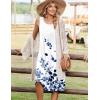 image:imageZeagoo Summer Dresses for Women Flowy Aline Casual Midi Tank Dress Beach Boho Vacation Sundresses Shift Dress with PocketsWhite Floral