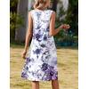 image:imageZeagoo Summer Dresses for Women Flowy Aline Casual Midi Tank Dress Beach Boho Vacation Sundresses Shift Dress with PocketsWhite Purple