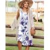 image:imageZeagoo Summer Dresses for Women Flowy Aline Casual Midi Tank Dress Beach Boho Vacation Sundresses Shift Dress with PocketsWhite Purple