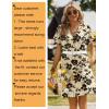 image:imageZeagoo Summer Dresses for Women Short Sleeve Shift Dress V Neck Casual Mini Beach Vacation Boho Sundress with PocketsBeige Floral