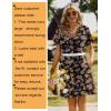 image:imageZeagoo Summer Dresses for Women Short Sleeve Shift Dress V Neck Casual Mini Beach Vacation Boho Sundress with PocketsBlack Floral