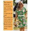 image:imageZeagoo Summer Dresses for Women Short Sleeve Shift Dress V Neck Casual Mini Beach Vacation Boho Sundress with PocketsGreen Floral