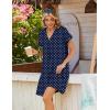 image:imageZeagoo Summer Dresses for Women Short Sleeve Shift Dress V Neck Casual Mini Beach Vacation Boho Sundress with PocketsNavy Dot
