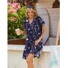 image:imageZeagoo Summer Dresses for Women Short Sleeve Shift Dress V Neck Casual Mini Beach Vacation Boho Sundress with PocketsNavy Sf180