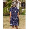 image:imageZeagoo Summer Dresses for Women Short Sleeve Shift Dress V Neck Casual Mini Beach Vacation Boho Sundress with PocketsNavy Sf180
