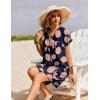 image:imageZeagoo Summer Dresses for Women Short Sleeve Shift Dress V Neck Casual Mini Beach Vacation Boho Sundress with PocketsNavy Sf294