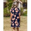 image:imageZeagoo Summer Dresses for Women Short Sleeve Shift Dress V Neck Casual Mini Beach Vacation Boho Sundress with PocketsNavy Sf294