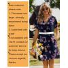 image:imageZeagoo Summer Dresses for Women Short Sleeve Shift Dress V Neck Casual Mini Beach Vacation Boho Sundress with PocketsPurple Floral