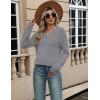 image:imageZeagoo Sweaters for Women Long Sleeve Tops Soft Knit Crew Neck Pullover Sweater Lightweight Crochet 2026 Fall OutfitsA Grey