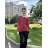 image:imageZeagoo Sweaters for Women Long Sleeve Tops Soft Knit Crew Neck Pullover Sweater Lightweight Crochet 2026 Fall OutfitsA Wine Red