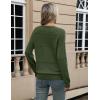 image:imageZeagoo Sweaters for Women Long Sleeve Tops Soft Knit Crew Neck Pullover Sweater Lightweight Crochet 2026 Fall OutfitsArmy Green
