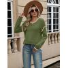 image:imageZeagoo Sweaters for Women Long Sleeve Tops Soft Knit Crew Neck Pullover Sweater Lightweight Crochet 2026 Fall OutfitsArmy Greenapricot