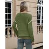 image:imageZeagoo Sweaters for Women Long Sleeve Tops Soft Knit Crew Neck Pullover Sweater Lightweight Crochet 2026 Fall OutfitsArmy Greenapricot