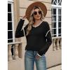 image:imageZeagoo Sweaters for Women Long Sleeve Tops Soft Knit Crew Neck Pullover Sweater Lightweight Crochet 2026 Fall OutfitsBlack B1