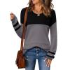 image:imageZeagoo Sweaters for Women Long Sleeve Tops Soft Knit Crew Neck Pullover Sweater Lightweight Crochet 2026 Fall OutfitsBlackgray