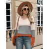 image:imageZeagoo Sweaters for Women Long Sleeve Tops Soft Knit Crew Neck Pullover Sweater Lightweight Crochet 2026 Fall OutfitsColorblock 278