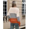 image:imageZeagoo Sweaters for Women Long Sleeve Tops Soft Knit Crew Neck Pullover Sweater Lightweight Crochet 2026 Fall OutfitsColorblock 278