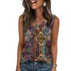 image:imageZeagoo Tank Top for Women V Neck Loose Fit Sleeveless Summer Tops Business Casual Outfits Dressy Blouses Shirts01 Multicolor 721