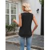image:imageZeagoo Tank Top for Women V Neck Loose Fit Sleeveless Summer Tops Business Casual Outfits Dressy Blouses ShirtsA  Black