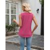 image:imageZeagoo Tank Top for Women V Neck Loose Fit Sleeveless Summer Tops Business Casual Outfits Dressy Blouses ShirtsA  Hot Pink