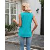 image:imageZeagoo Tank Top for Women V Neck Loose Fit Sleeveless Summer Tops Business Casual Outfits Dressy Blouses ShirtsA  Peacock Blue
