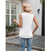 image:imageZeagoo Tank Top for Women V Neck Loose Fit Sleeveless Summer Tops Business Casual Outfits Dressy Blouses ShirtsA  White