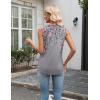 image:imageZeagoo Tank Top for Women V Neck Loose Fit Sleeveless Summer Tops Business Casual Outfits Dressy Blouses ShirtsFloral Grey