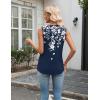 image:imageZeagoo Tank Top for Women V Neck Loose Fit Sleeveless Summer Tops Business Casual Outfits Dressy Blouses ShirtsFloral Navy 103