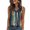 image:imageZeagoo Tank Top for Women V Neck Loose Fit Sleeveless Summer Tops Business Casual Outfits Dressy Blouses ShirtsMulticolor 289