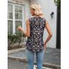 image:imageZeagoo Tank Top for Women V Neck Loose Fit Sleeveless Summer Tops Business Casual Outfits Dressy Blouses ShirtsNavy Floral 869