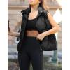 image:imageZeagoo Women Puffer Vest Lightweight Stand Collar Sleeveless Winter Warm Zip Up Padded Outerwear Jackets with Pockets SXXLBlack