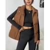 image:imageZeagoo Women Puffer Vest Lightweight Stand Collar Sleeveless Winter Warm Zip Up Padded Outerwear Jackets with Pockets SXXLBrown