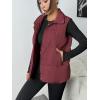 image:imageZeagoo Women Puffer Vest Lightweight Stand Collar Sleeveless Winter Warm Zip Up Padded Outerwear Jackets with Pockets SXXLBurgundy