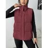 image:imageZeagoo Women Puffer Vest Lightweight Stand Collar Sleeveless Winter Warm Zip Up Padded Outerwear Jackets with Pockets SXXLBurgundy