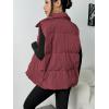 image:imageZeagoo Women Puffer Vest Lightweight Stand Collar Sleeveless Winter Warm Zip Up Padded Outerwear Jackets with Pockets SXXLBurgundy