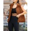 image:imageZeagoo Women Puffer Vest Lightweight Stand Collar Sleeveless Winter Warm Zip Up Padded Outerwear Jackets with Pockets SXXLCamel