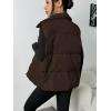 image:imageZeagoo Women Puffer Vest Lightweight Stand Collar Sleeveless Winter Warm Zip Up Padded Outerwear Jackets with Pockets SXXLDark Brown