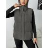 image:imageZeagoo Women Puffer Vest Lightweight Stand Collar Sleeveless Winter Warm Zip Up Padded Outerwear Jackets with Pockets SXXLDark Grey
