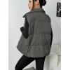 image:imageZeagoo Women Puffer Vest Lightweight Stand Collar Sleeveless Winter Warm Zip Up Padded Outerwear Jackets with Pockets SXXLDark Grey
