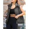 image:imageZeagoo Women Puffer Vest Lightweight Stand Collar Sleeveless Winter Warm Zip Up Padded Outerwear Jackets with Pockets SXXLDark Grey