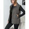 image:imageZeagoo Women Puffer Vest Lightweight Stand Collar Sleeveless Winter Warm Zip Up Padded Outerwear Jackets with Pockets SXXLDark Grey