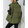 image:imageZeagoo Women Puffer Vest Lightweight Stand Collar Sleeveless Winter Warm Zip Up Padded Outerwear Jackets with Pockets SXXLGreen