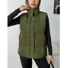 image:imageZeagoo Women Puffer Vest Lightweight Stand Collar Sleeveless Winter Warm Zip Up Padded Outerwear Jackets with Pockets SXXLGreen