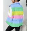 image:imageZeagoo Women Puffer Vest Lightweight Stand Collar Sleeveless Winter Warm Zip Up Padded Outerwear Jackets with Pockets SXXLGreen Yellow Pink Blue Stripe