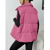 image:imageZeagoo Women Puffer Vest Lightweight Stand Collar Sleeveless Winter Warm Zip Up Padded Outerwear Jackets with Pockets SXXLHot Pink