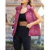 image:imageZeagoo Women Puffer Vest Lightweight Stand Collar Sleeveless Winter Warm Zip Up Padded Outerwear Jackets with Pockets SXXLHot Pink